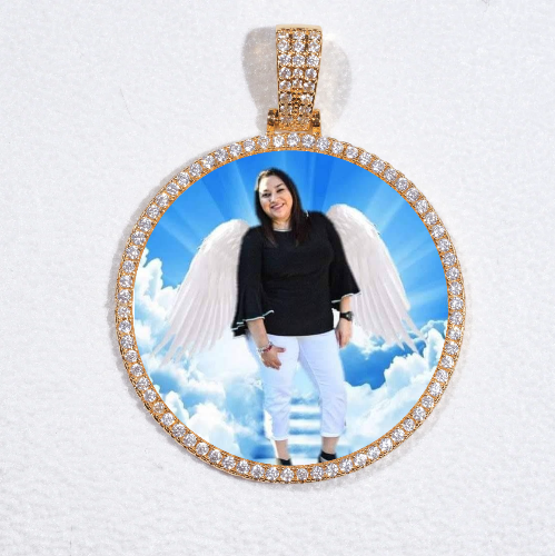 MEDIUM 3D CIRCLE CUSTOM PICTURE PENDANT