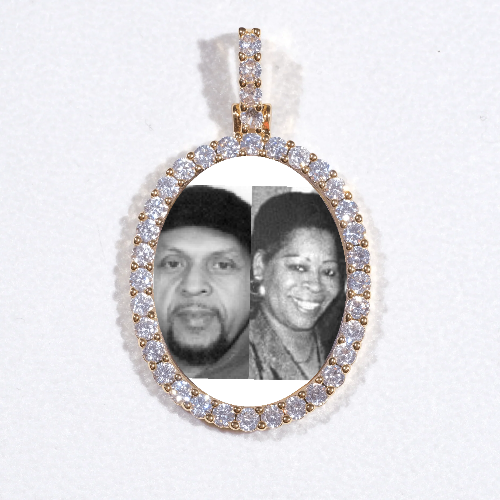 3D Oval Custom Picture Pendant