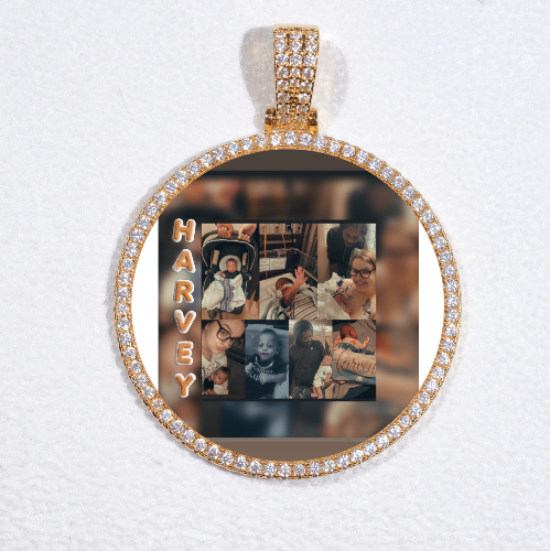 MEDIUM 3D CIRCLE CUSTOM PICTURE PENDANT