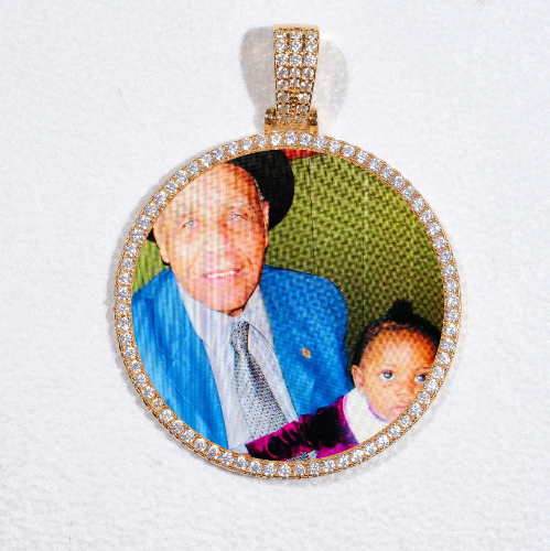 MEDIUM 3D CIRCLE CUSTOM PICTURE PENDANT