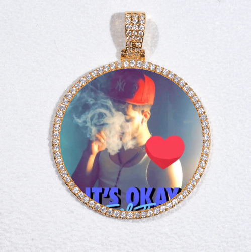MEDIUM 3D CIRCLE CUSTOM PICTURE PENDANT
