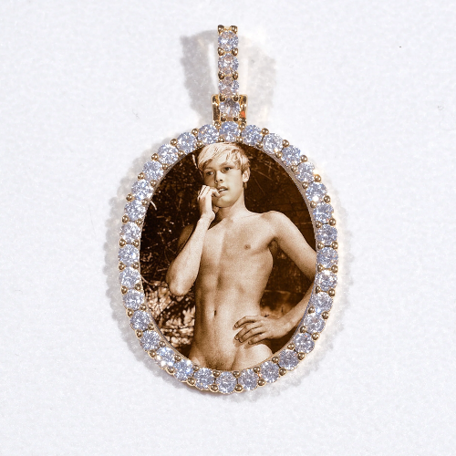 3D Oval Custom Picture Pendant