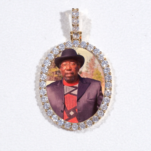 3D Oval Custom Picture Pendant
