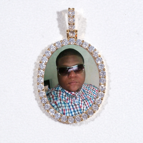 3D Oval Custom Picture Pendant