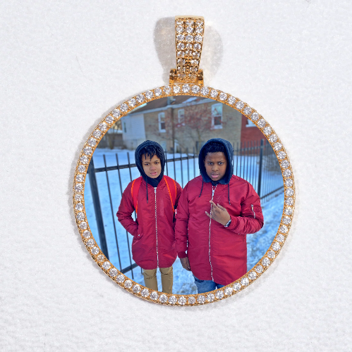MEDIUM 3D CIRCLE CUSTOM PICTURE PENDANT