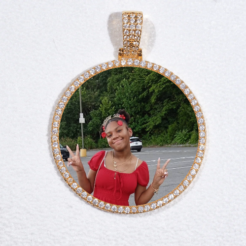 MEDIUM 3D CIRCLE CUSTOM PICTURE PENDANT