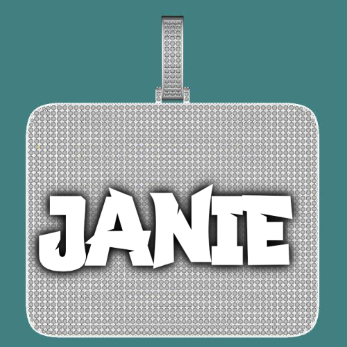 CUSTOM LETTER NECKLACE 3D BIG SQUARE
