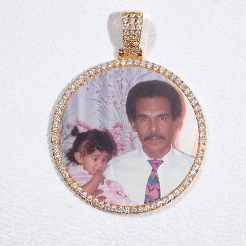 MEDIUM 3D CIRCLE CUSTOM PICTURE PENDANT