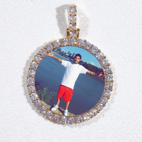 3D CIRCLE CUSTOM PICTURE PENDANT SMALL SIZE