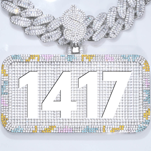 CUSTOM LETTER NECKLACE 3D COLORFUL SQUARE