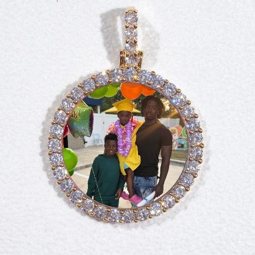 3D CIRCLE CUSTOM PICTURE PENDANT SMALL SIZE
