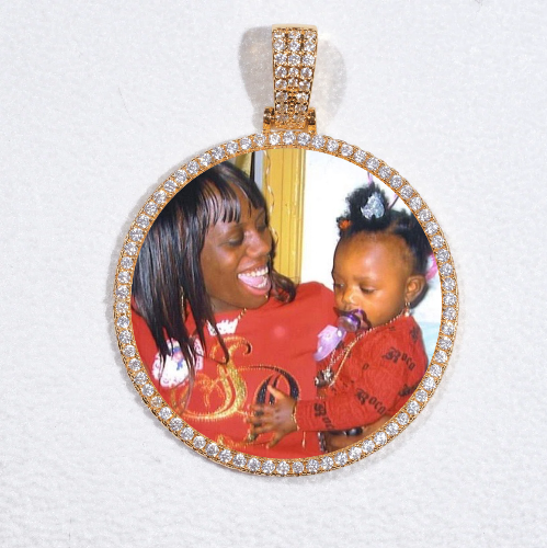MEDIUM 3D CIRCLE CUSTOM PICTURE PENDANT