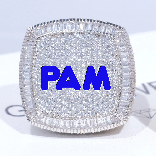 CUSTOM LETTER 3D ICED RING