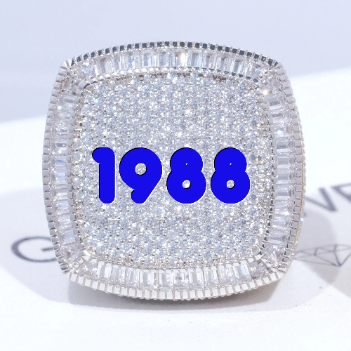 CUSTOM LETTER 3D ICED RING