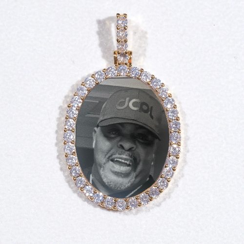 3D Oval Custom Picture Pendant
