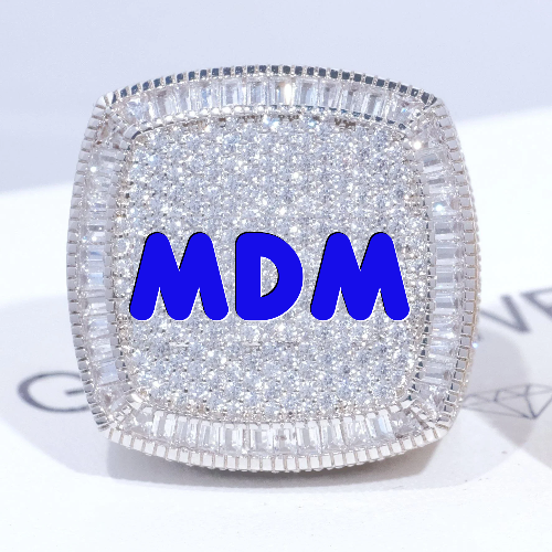 CUSTOM LETTER 3D ICED RING