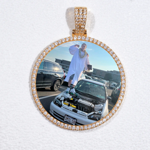 MEDIUM 3D CIRCLE CUSTOM PICTURE PENDANT