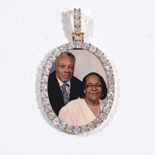 3D Oval Custom Picture Pendant