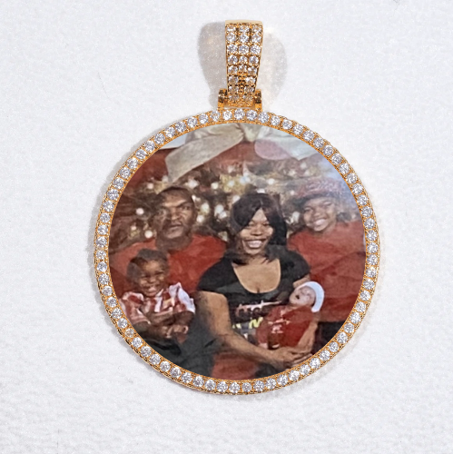 MEDIUM 3D CIRCLE CUSTOM PICTURE PENDANT