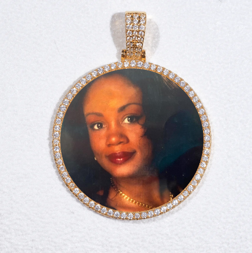 MEDIUM 3D CIRCLE CUSTOM PICTURE PENDANT