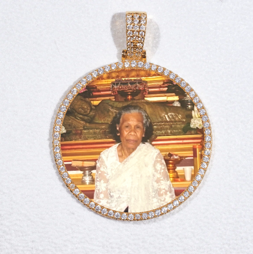 MEDIUM 3D CIRCLE CUSTOM PICTURE PENDANT