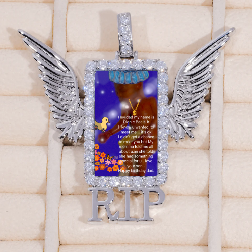 RIP WING 3D CUSTOM PICTURE PENDANT