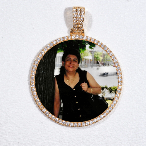 MEDIUM 3D CIRCLE CUSTOM PICTURE PENDANT