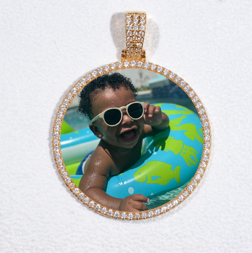 MEDIUM 3D CIRCLE CUSTOM PICTURE PENDANT