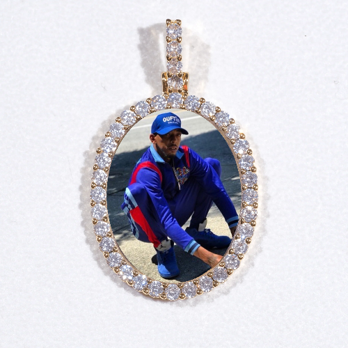 3D Oval Custom Picture Pendant
