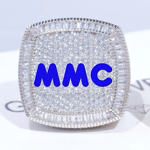 CUSTOM LETTER 3D ICED RING