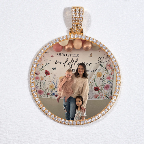 MEDIUM 3D CIRCLE CUSTOM PICTURE PENDANT