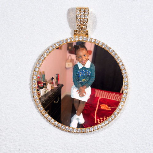 MEDIUM 3D CIRCLE CUSTOM PICTURE PENDANT