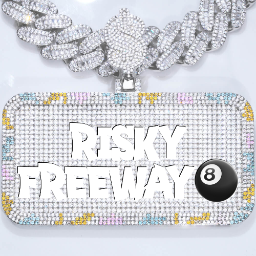 CUSTOM LETTER NECKLACE 3D COLORFUL SQUARE