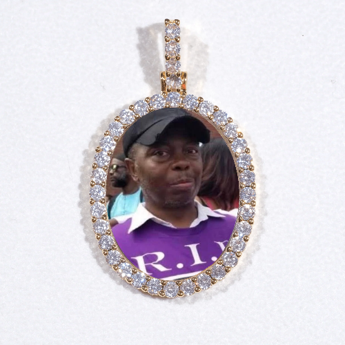 3D Oval Custom Picture Pendant