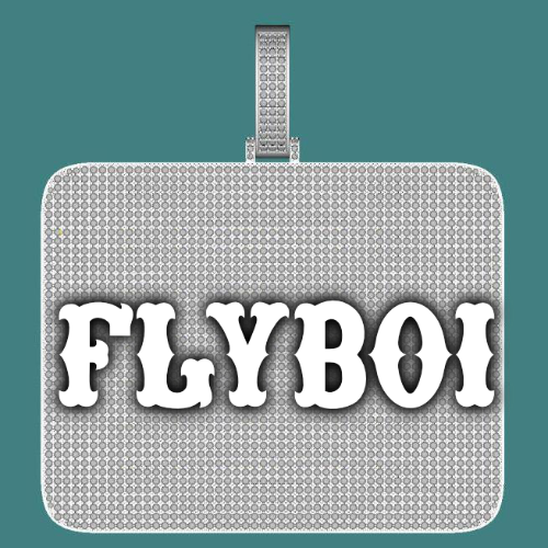 CUSTOM LETTER NECKLACE 3D BIG SQUARE