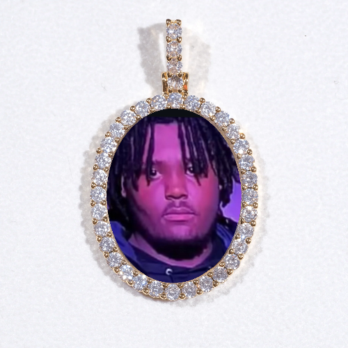 3D Oval Custom Picture Pendant