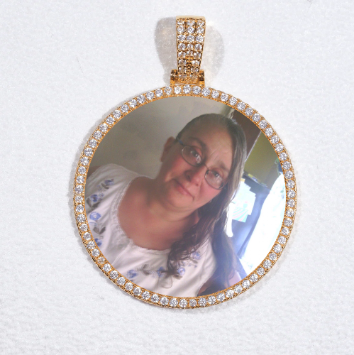 MEDIUM 3D CIRCLE CUSTOM PICTURE PENDANT