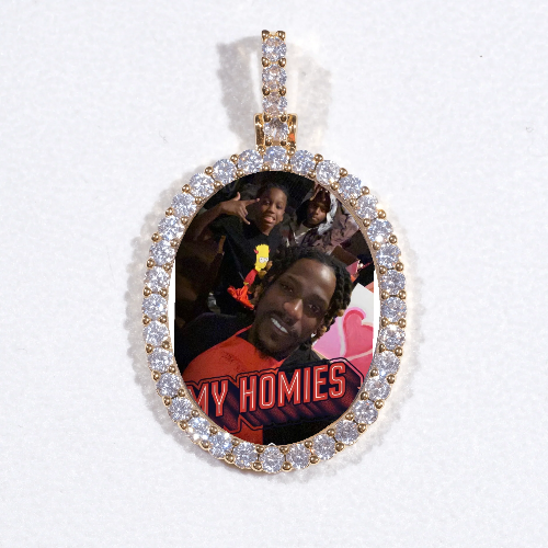 3D Oval Custom Picture Pendant