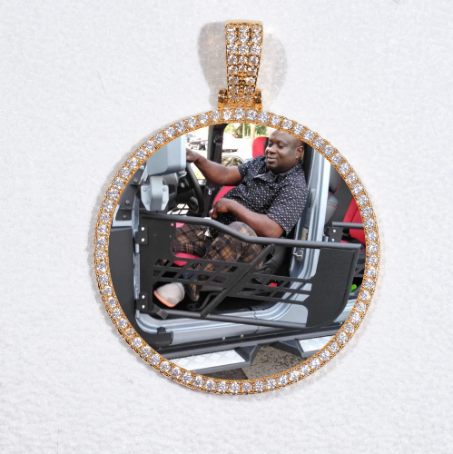 MEDIUM 3D CIRCLE CUSTOM PICTURE PENDANT