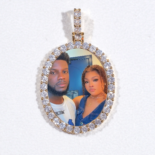 3D Oval Custom Picture Pendant