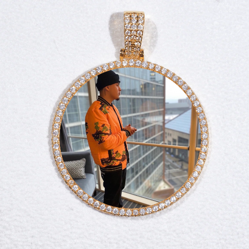 MEDIUM 3D CIRCLE CUSTOM PICTURE PENDANT