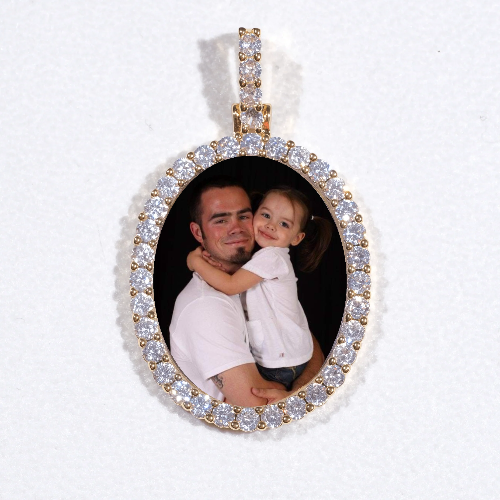 3D Oval Custom Picture Pendant