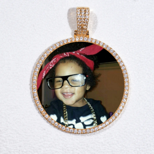 MEDIUM 3D CIRCLE CUSTOM PICTURE PENDANT