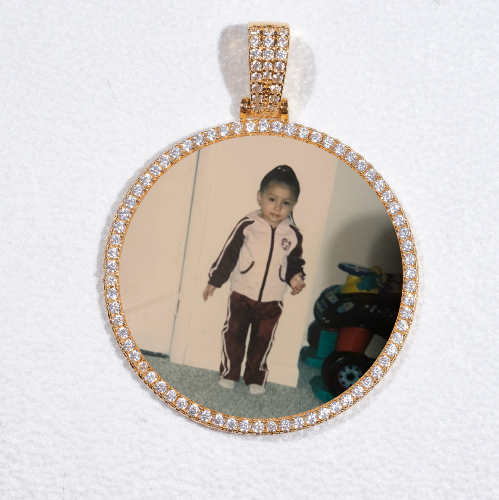MEDIUM 3D CIRCLE CUSTOM PICTURE PENDANT