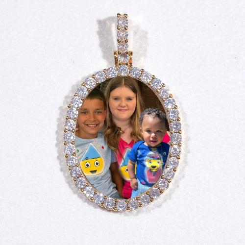 3D Oval Custom Picture Pendant