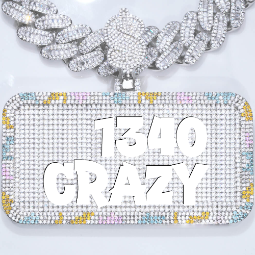 CUSTOM LETTER NECKLACE 3D COLORFUL SQUARE