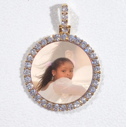 3D CIRCLE CUSTOM PICTURE PENDANT SMALL SIZE
