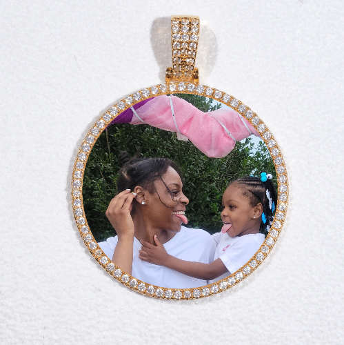 MEDIUM 3D CIRCLE CUSTOM PICTURE PENDANT