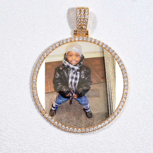 MEDIUM 3D CIRCLE CUSTOM PICTURE PENDANT