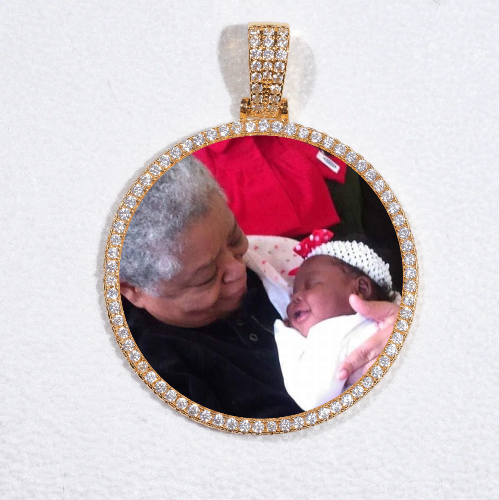 MEDIUM 3D CIRCLE CUSTOM PICTURE PENDANT